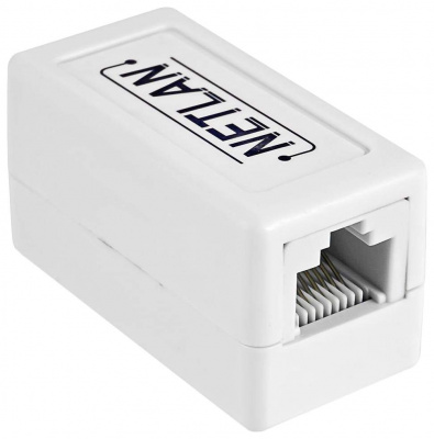 Соединитель RJ45-RJ45 белый, 10 шт